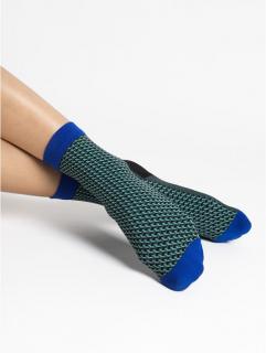 Dámske silonkové ponožky FiORE OP-ART 40 DEN UNI, Sea green