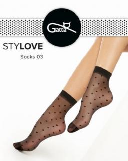 Dámske silonkové ponožky GATTA Stylove, UNI, nero