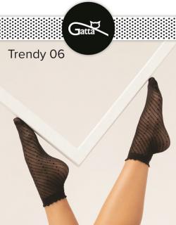 Dámske silonkové ponožky Gatta Trendy 06, UNI, nero