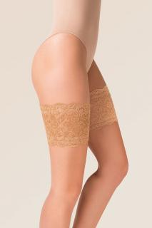 Ochranný samodržiaci pás na stehná, bandaletky GABRIELLA, veľ. M/L, Beige