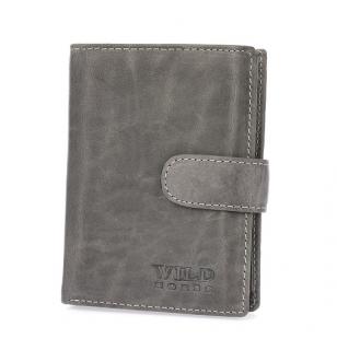 Pánska kožená RFID peňaženka Wild horse I44 vintage, sivá