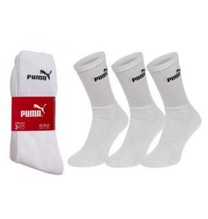 Pánske bavlnené ponožky PUMA biele (3ks), veľ. 43-46