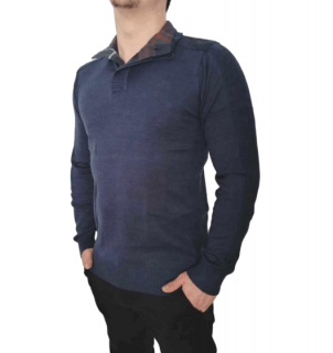 Pánsky bavlnený sveter tmavo modrý, veľ. XL
