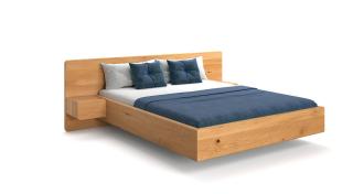 DAPONTI Drevená manželská posteľ WIDE - dub Materiál: Dub natural, Rozmer postele: 140x200