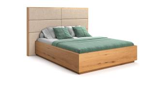 DAPONTI Manželská posteľ s úložným priestorom DOME - dub Farba: Storm 06, Materiál: Dub natural, Rozmer postele: 140x200