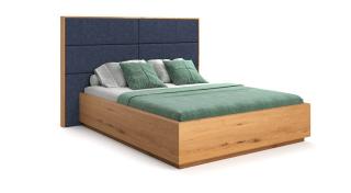 DAPONTI Manželská posteľ s úložným priestorom DOME - dub Farba: Storm 77, Materiál: Dub natural, Rozmer postele: 160x200