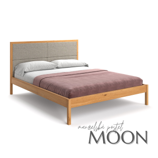 DAPONTI Masívna manželská posteľ MOON - dubová Farba: Inari 22, Materiál: Dub natural, Rozmer postele: 140x200