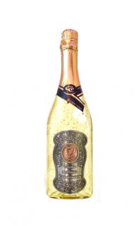 50 rokov  Zlaté šumivé 0,75 l Narodeniny kovová etike (Gold cuvee sparkling)