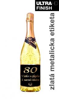 80 rokov Gold Cuvee šumivé so zlatom metalická (Metalická etiketa zlato)