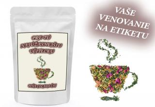 Darčekový čaj s Vašim venovaním - rôzne druhy - 100 g (sypaný ovocný a zelený čaj)