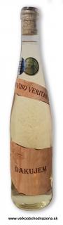 Etiketa z dreva - Ďakujem - Víno s 23 karat. zlatom 0,75 l  (Darčekové víno so zlatom)