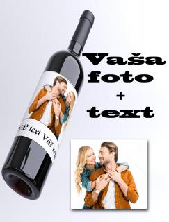 Ovocné víno - Foto víno vlastný text a obrázok 0,75L (Farebná fotografia)