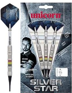 4783- Šipky Unicorn SILVERSTAR T-90% 18 gram zľava 40 %  (Dimitri Van Den Berg)