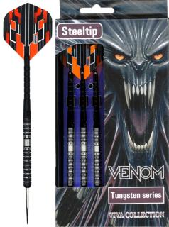 Šipky Powerdart  STEEL VENOM-1 TUNGSTEN 90% 22 gram zľava 20% ! (STEEL POWERDART)