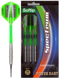 Šipky SOFT Powerdart TUNGSTEN 80% - SPECTRUM GREEN 18 gram (SPECTRUMSOFT)