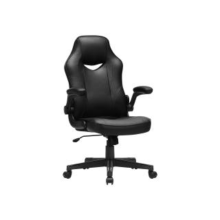 Kancelárska stolička, Adrien, Čierna  Kancelárska stolička, ergonomická stolička, počítačová stolička, výškovo nastaviteľná, nosnosť do 150 kg, PU…