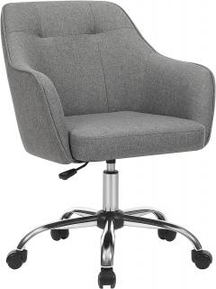 Kancelárska stolička Felix, Sivá  Kancelárska stolička, pohodlná stolička k písaciemu stolu, výškovo nastaviteľná stolička k počítaču, nosnosť až 120…