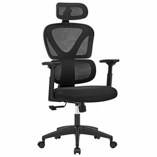 Kancelárska stolička Korspa, Čierna  Kancelárske kreslo, kreslo k písaciemu stolu, ergonomické otočné kreslo, poťah zo sieťoviny, 4-úrovňové…
