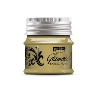 Glamour metalická farba na textil, šampanské, 50 ml