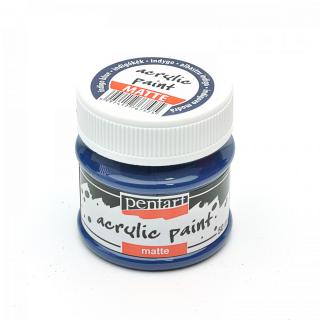 Matná akrylová farba, PENTART,  50ml, indigo modrá