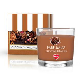 55 ml votívna sójová eko-sviečka, čokoláda a pralinky, CHOCOLAT & PRALINES, PARFUMIA®