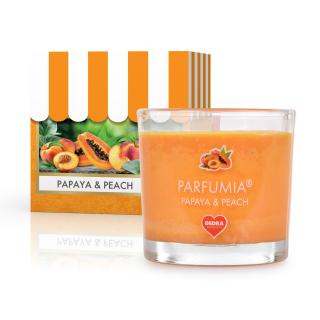 55 ml votívna sójová eko-sviečka, PAPAYA & PEACH, PARFUMIA®