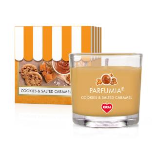 55 ml votívna sójová eko-sviečka, sušienkya slaný karamel COOKIES & SALTED CARAMEL, PARFUMIA®