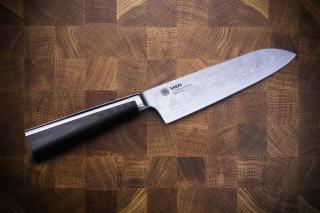 SAKAI 67 SANTOKU nôž Šéfkuchára z 67 vrstiev damascénskej ocele (dĺžka 310 mm)