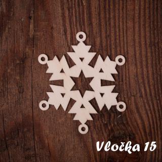 Vianočná ozdoba Vločka Vzor: Vločka 15, Vianočné ozdoby: Vločky Vianočná ozdoba Vločka