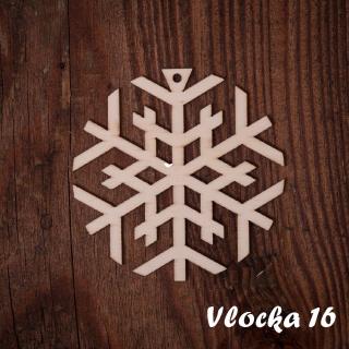 Vianočná ozdoba Vločka Vzor: Vločka 16, Vianočné ozdoby: Vločky Vianočná ozdoba Vločka