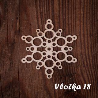 Vianočná ozdoba Vločka Vzor: Vločka 18, Vianočné ozdoby: Vločky Vianočná ozdoba Vločka