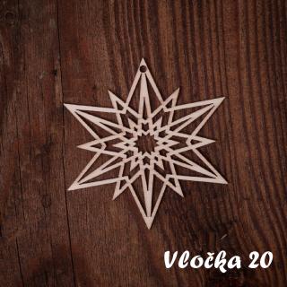 Vianočná ozdoba Vločka Vzor: Vločka 20, Vianočné ozdoby: Vločky Vianočná ozdoba Vločka