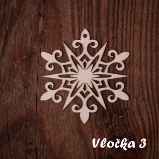 Vianočná ozdoba Vločka Vzor: Vločka 3, Vianočné ozdoby: Vločky Vianočná ozdoba Vločka