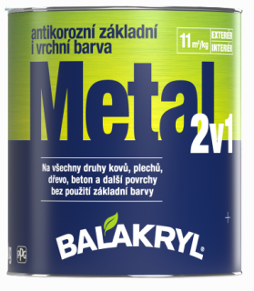 Balakryl Metal 2v1 antikorózna farba na kov 0,7kg Farba: Biely