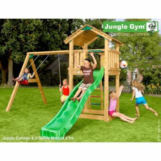 Jungle Gym Cottage 2-Swing so šmýkačkou