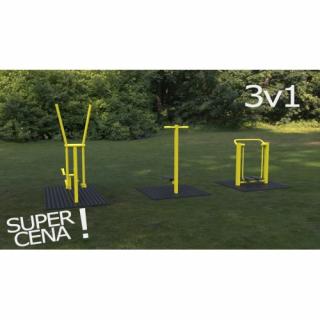 Outdoor fitness zariadenia 3 v 1 akciový set