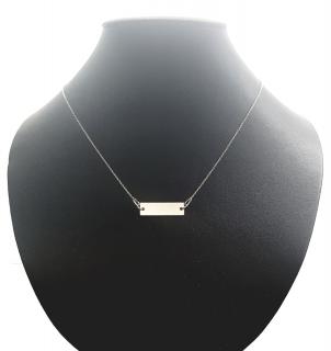 Strieborný náhrdelník s platničkou (vhodný na gravírovanie )