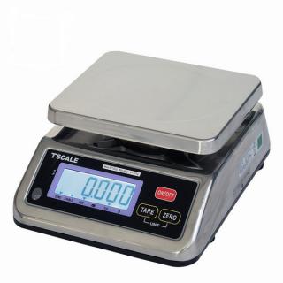 Profesionální nerezová voděodolná gastro váha TSCALE S29B, 3;6kg/1;2g, 190x230mm (Gastro váha v krytí IP-67 určená do kuchyní, výroben a skladů, ověřená - cejchovaná)