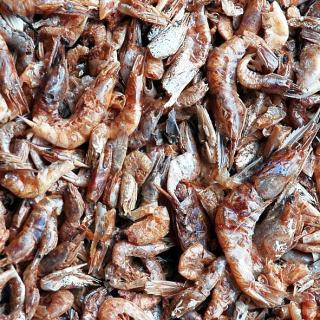 Sušené krevetky (shrimps) 50 g, Vyberte velikost  100g. 1250ml.