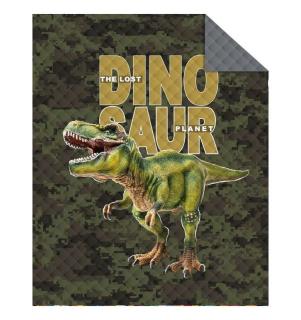 DETEXPOL Prehoz na posteľ Dinosaur Army  Polyester, 170/210 cm