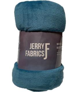 JERRY FABRICS Deka microflanel super soft Petrolejová  Polyester, 150/200 cm