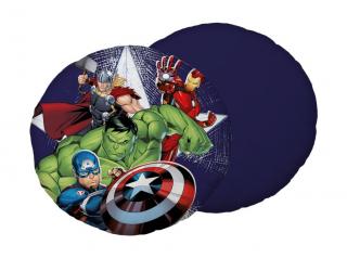 JERRY FABRICS Tvarovaný mikroplyšový vankúšik Avengers Heroes Polyester, průměr 40 cm