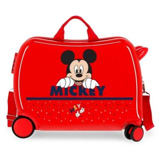 JOUMMABAGS Detský kufrík na kolieskach Mickey Happy MAXI ABS plast, 50x38x20 cm, objem 34 l
