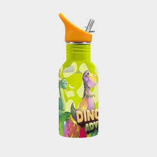 Water Revolution Detská nerezová fľaša na pitie Dinoland green  Potravinářská nerezová ocel 18/8, 500 ml