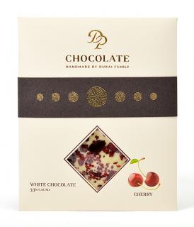 DP chocolate Tabuľková čokoláda Basic biela s višňami (70g)