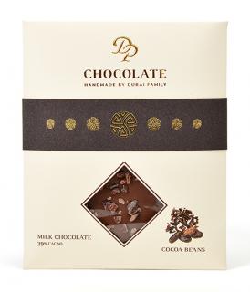 DP chocolate Tabuľková čokoláda Basic mliečna s kakaovým bôbom (70g)