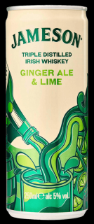 Jameson Ginger Ale & Lime 5% 0,25l Plech x6