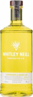 Whitley Neill Lemongrass & Ginger Gin 43% 0,7 l (čistá fľaša)