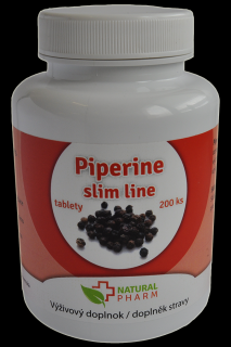 Natural Pharm Piperine slim line tablety 200 ks