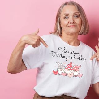 Vianočné tričko pre babku trpaslíci Veľkosť: L, Farba: Biela